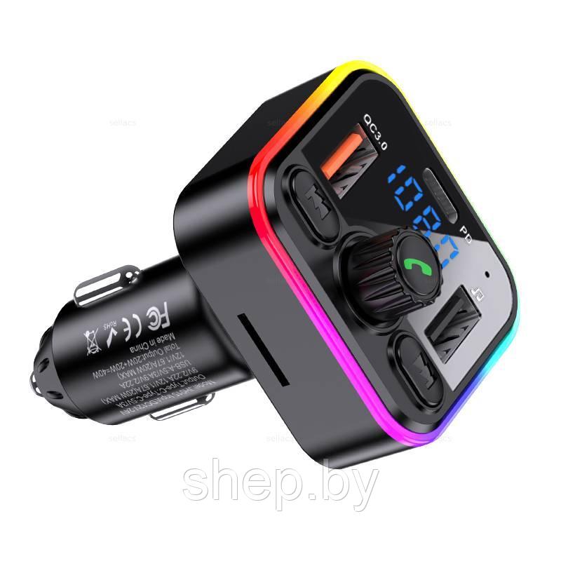 Автомобильный FM-модулятор с Bluethooth и RGB-подсветкой Jokade JH015 PD40W+QC3.0 - фото 3 - id-p214662056