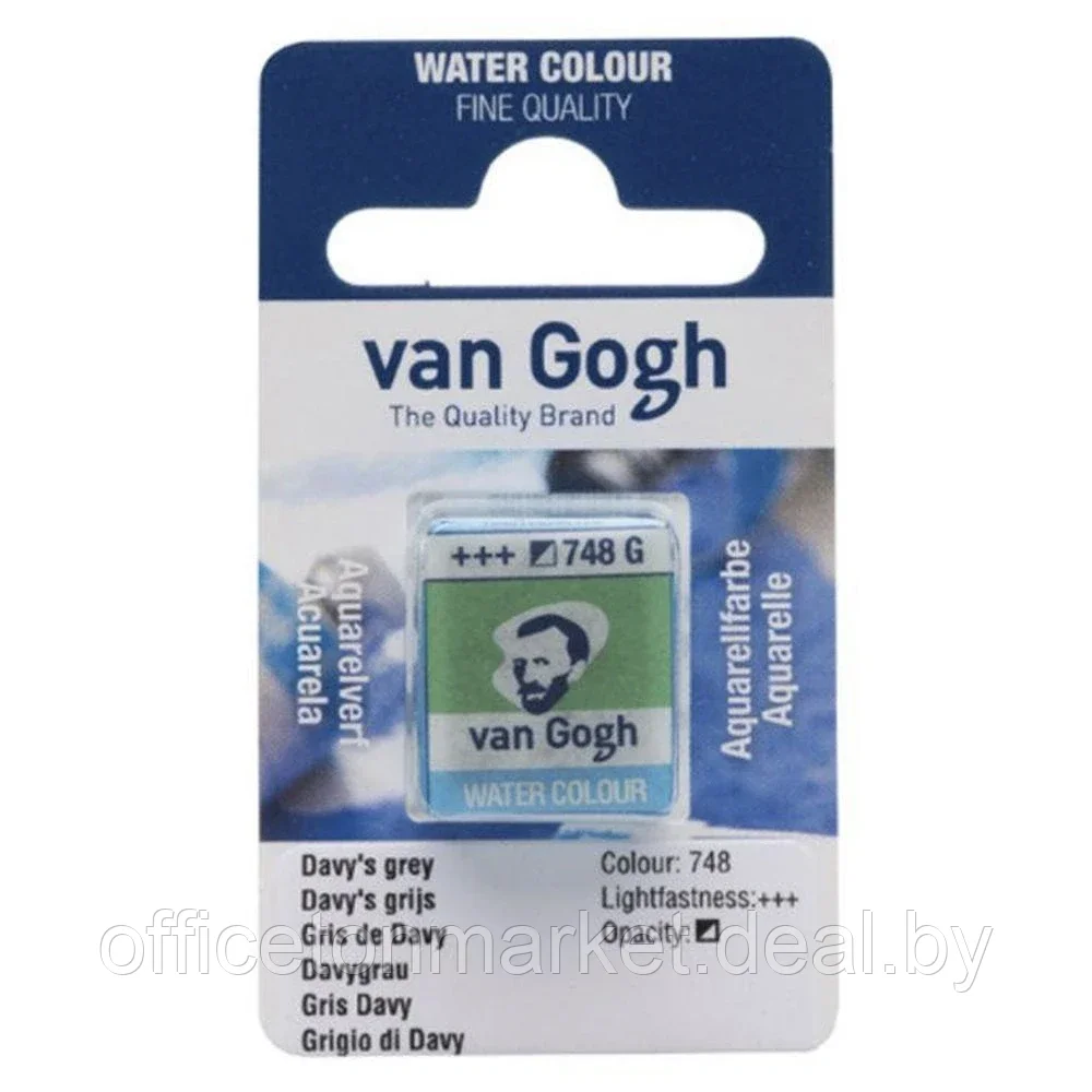 Краски акварельные "Van Gogh", 748 серый океан, кювета - фото 1 - id-p193759903