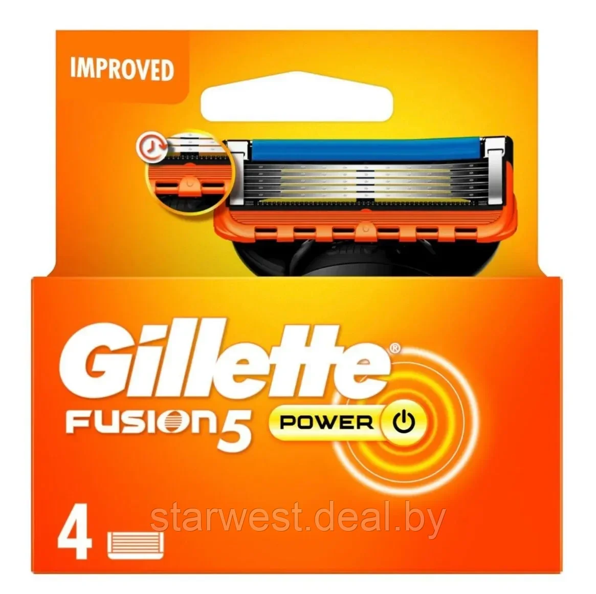 Gillette Fusion 5 Power 4 шт. Мужские сменные кассеты / лезвия для бритья - фото 4 - id-p211489416