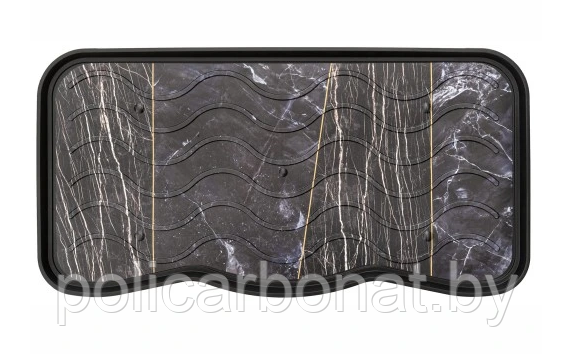 Поддон для обуви Signet, 38x75см, принт Marble Black - фото 1 - id-p214667156