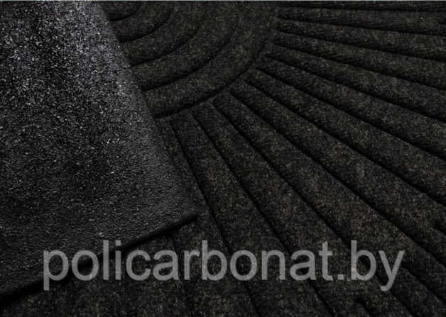 Коврик придверный полукруглый Contours Halfmoon, 60x90см, серый - фото 3 - id-p214667167
