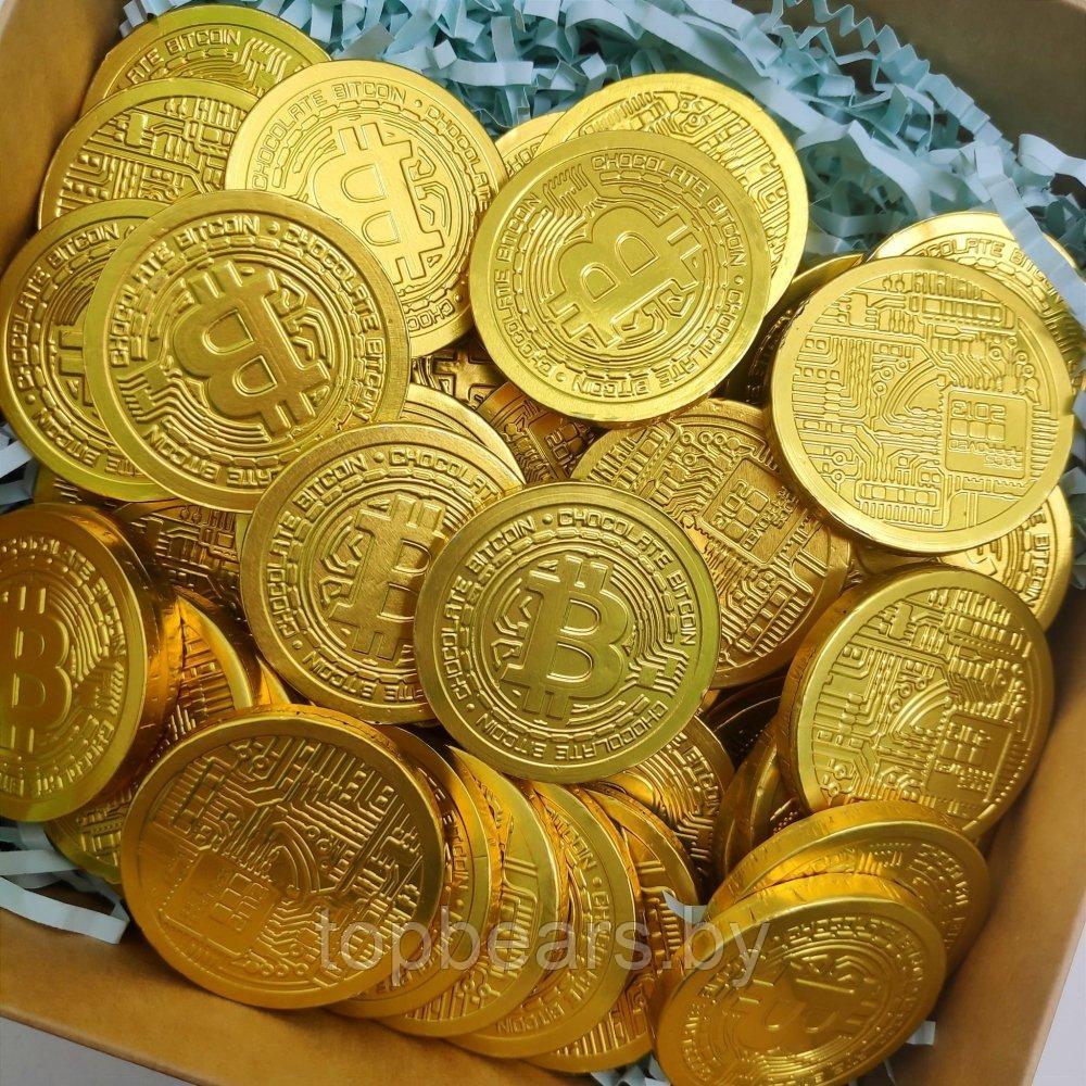 Золотые шоколадные монеты «Bitcoin», набор 20 монеток (Россия) - фото 6 - id-p214669905