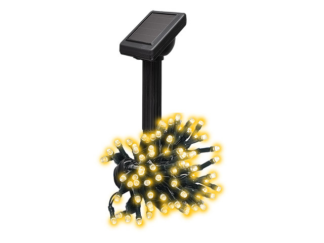 Светильник садовый на солнечных батареях SLR-G01- 50Y ФАЗА (50 желтых светодиодов, длина гирлянды 6,9м) (ФАZА) - фото 1 - id-p214668228