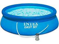 Надувной бассейн Easy Set, 396х84 см + фильтр-насос 220 В, INTEX (от 6 лет)