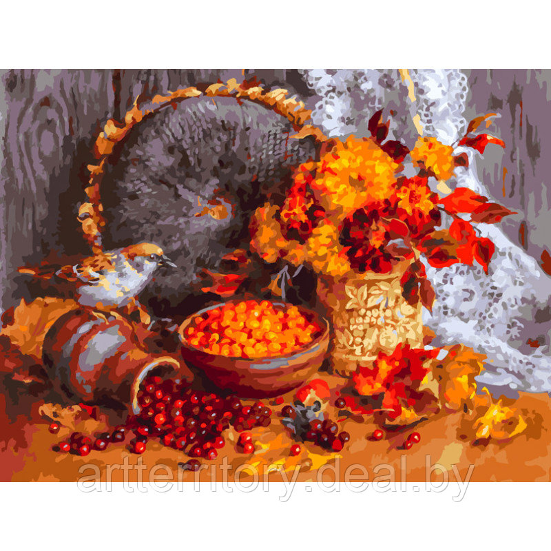 Живопись на холсте Осенние ягоды, 441-AS, 30х40 см, Белоснежка - фото 1 - id-p214673647