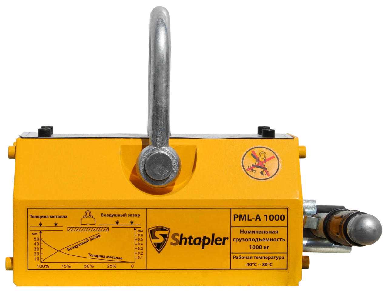 Захват магнитный для металла Shtapler PML-A 1000 (г/п 1000 кг) - фото 9 - id-p159168241