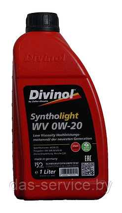 Моторное масло Divinol Syntholight WV 0W-20 (синтетическое моторное масло 0w20) 1 л., фото 2