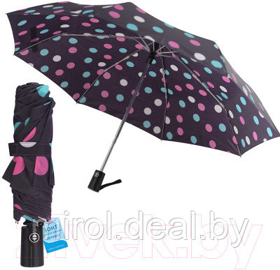 Зонт складной Мультидом Цветной горошек / FX24-53 - фото 2 - id-p214679034