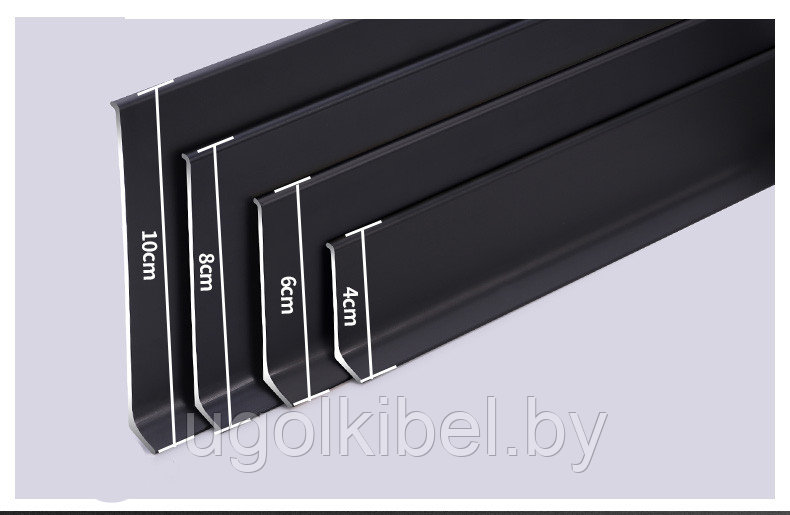 Алюминиевый плинтус ПЛ-80 300 см. черный - фото 2 - id-p214687850