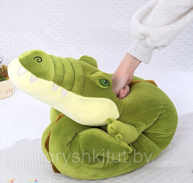 Мягкая игрушка-подушка Крокодил, 100 см, разные цвета - фото 3 - id-p214690924