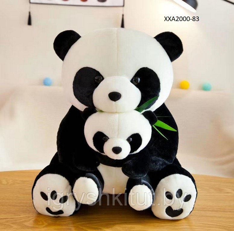 Мягкая игрушка "Панда с малышом", 35 см