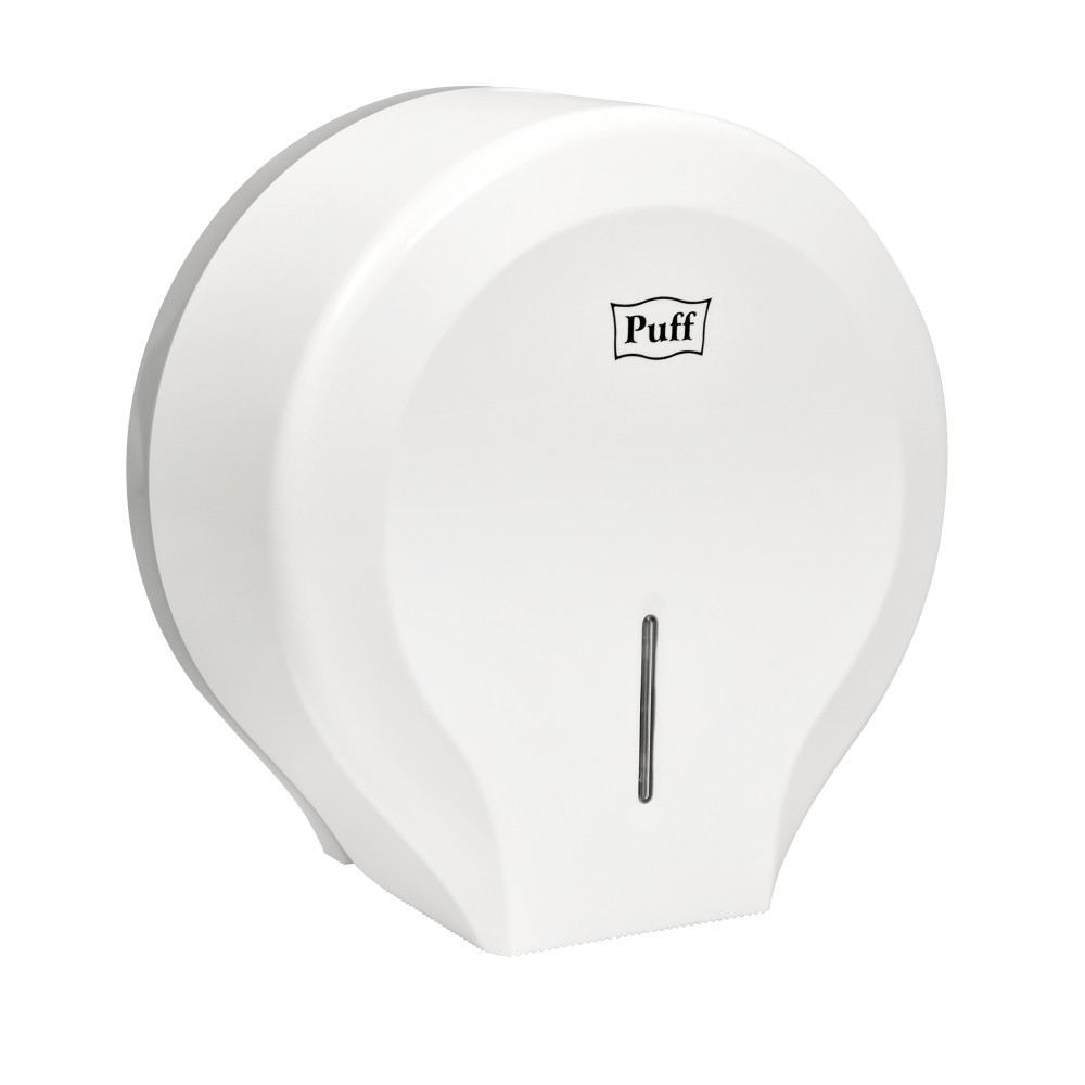 Диспенсер для туалетной бумаги Puff-7130, пластик, белый
