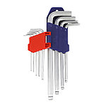 Ключи 6-гранные с шаром 9шт в держателе WP222006 WORKPRO, фото 2