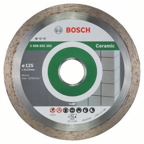 Диск алмазный по керам. Bosch Standard for Ceramic (2608602202) d 125мм d(посад.) 22.23мм (угловые шлифмашины) - фото 1 - id-p214692096