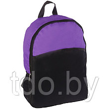Рюкзак ArtSpace Simple Top черный/фиолетовый 41х30х12см, 1 отделение, 2 кармана, уплотненная спинка