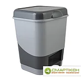 Ведро-контейнер 8 л с педалью, для мусора, 30х25х24 см, цвет серый/графит, 427-СЕРЫЙ, 434270065, РФ, фото 3