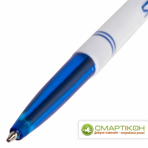 Ручка шариковая STAFF "Basic BP-244", СИНЯЯ, корпус белый, узел 0,7 мм,142286, Китай (50) - фото 5 - id-p214688352