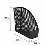 Лоток вертикальный для бумаг STAFF "Profit", 270х100х250 мм, сетчатый, черный, 237253, Россия, фото 5
