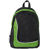 Рюкзак ArtSpace Simple Line черный-зеленый 42х31х15см, 1 отделение, 3 кармана, уплотненная спинка, фото 2
