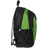 Рюкзак ArtSpace Simple Line черный-зеленый 42х31х15см, 1 отделение, 3 кармана, уплотненная спинка, фото 3