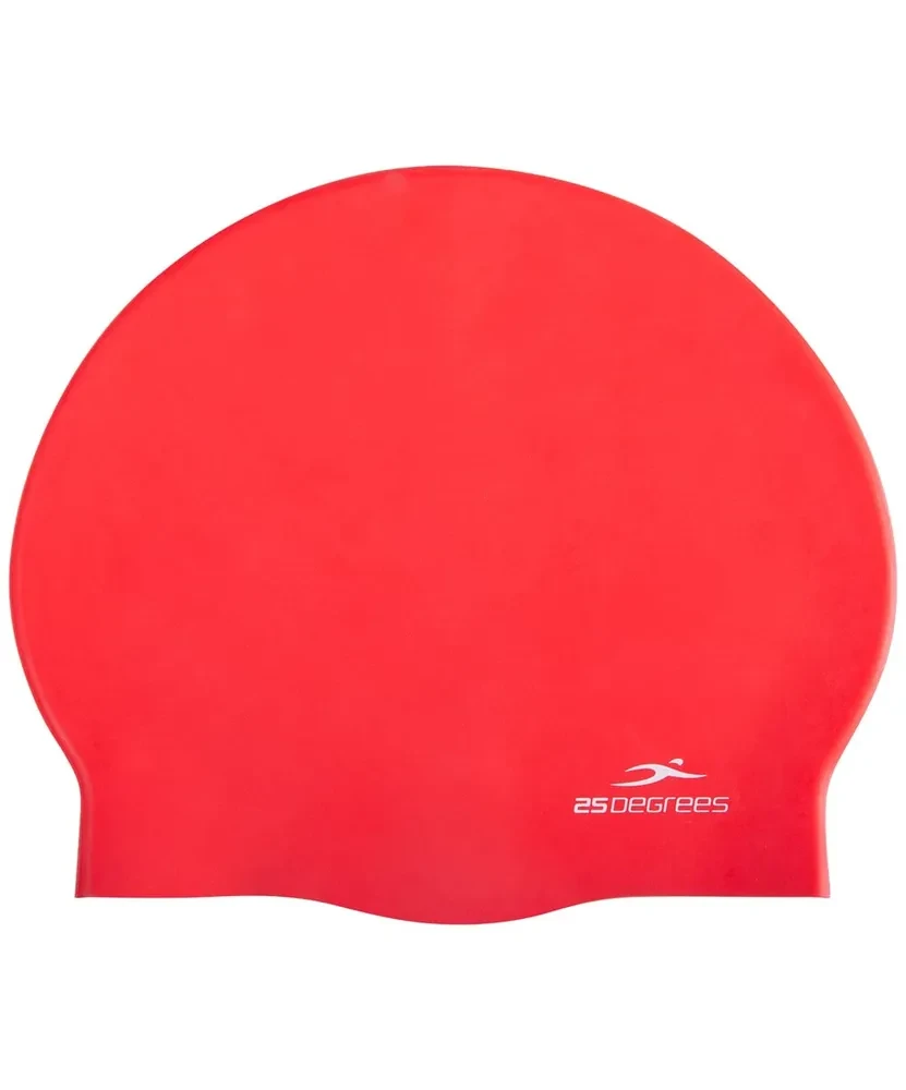Шапочка для плавания 25DEGREES Nuance Red, силикон, подростковый - фото 1 - id-p214693697
