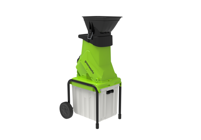 Измельчитель садовый электрический Greenworks 220В, 2500 Вт с контейнером GACSB