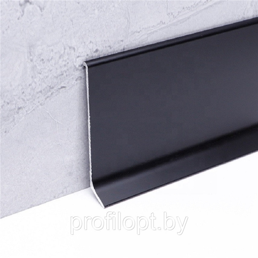 Алюминиевый плинтус ПЛ-80 300 см черный
