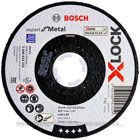 Отрезной круг X-LOCK 125x2,5x22.23 мм Expert for Metal BOSCH (2608619255)