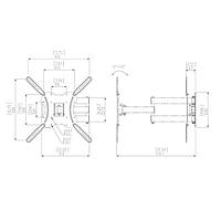 BENATEK LCD-44B Black складной поворотный кронштейн (VESA 100/200x100/200/300/400, 30кг)