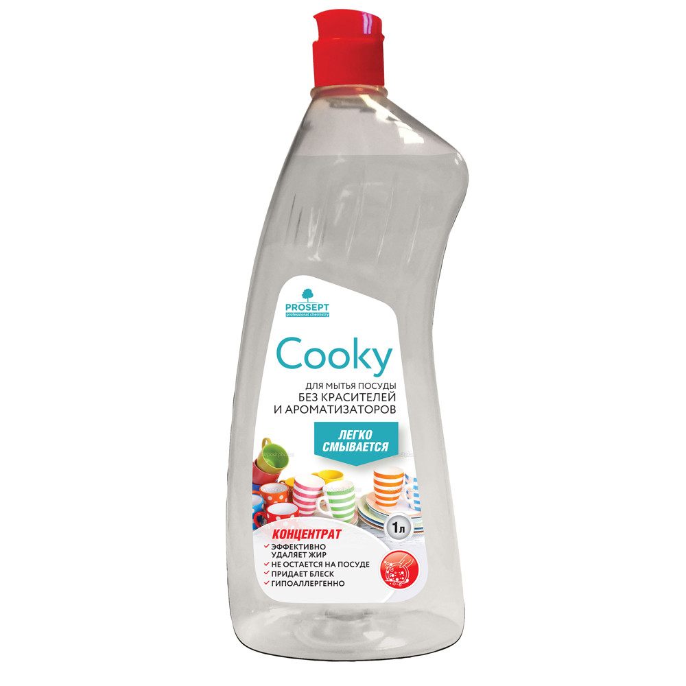 Cooky гель-концентрат для мытья посуды вручную (без запаха) 1л - фото 1 - id-p214696086