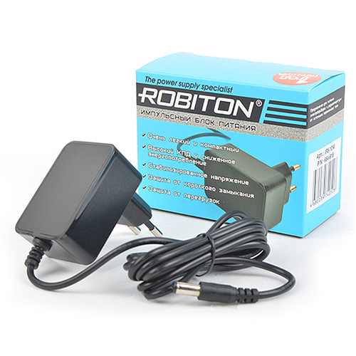 Блок питания 5V 2000mA - Robiton IR5-10W, штекер 5.5x2.5мм (подходит для Wi-Fi маршрутизаторов, коммутаторов) - фото 1 - id-p214696350