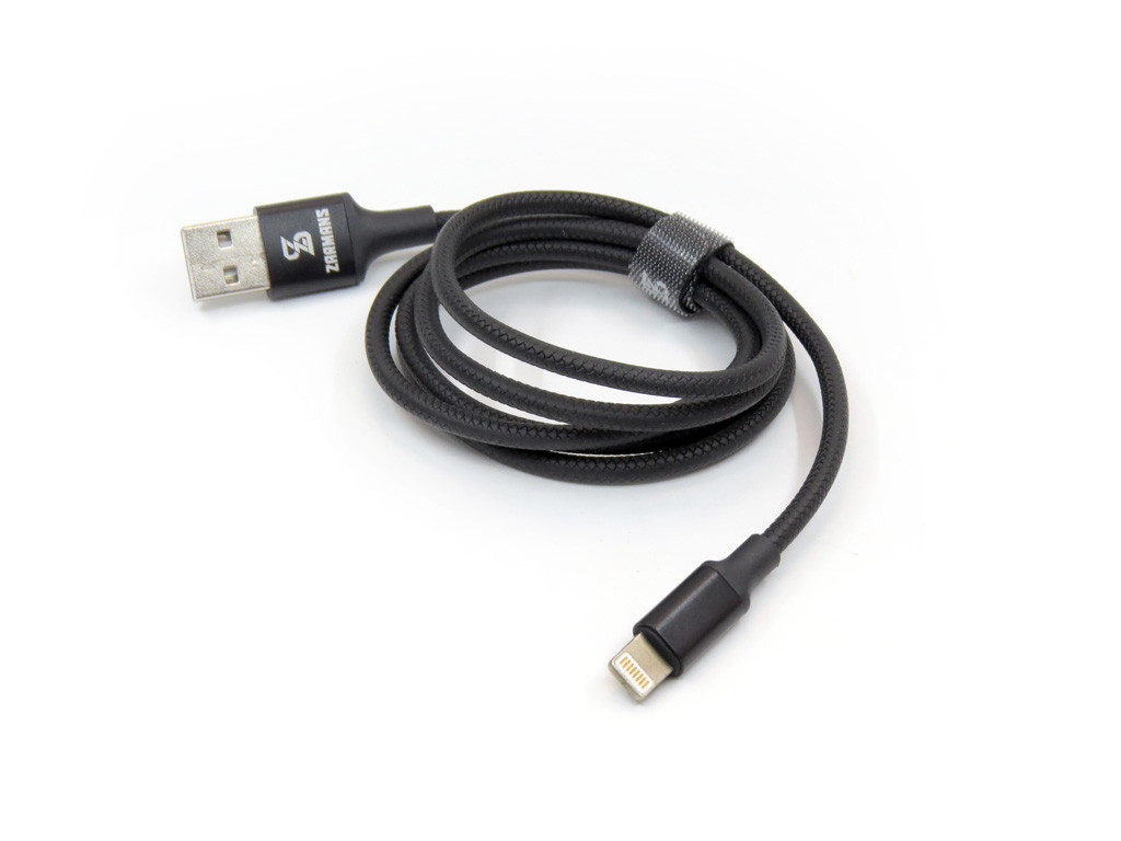 Кабель Lightning - USB 1м - ZARMANS UH-3300, 2.1A, чёрный - фото 5 - id-p214699886