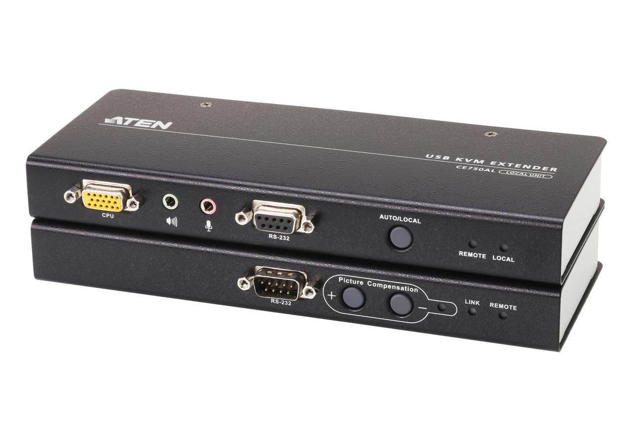 Удлинитель консоли (клав./мышь USB+мон.+аудио+RS232) на 200м ATEN. USB VGA/Audio Cat 5 KVM Extender - фото 1 - id-p212708727