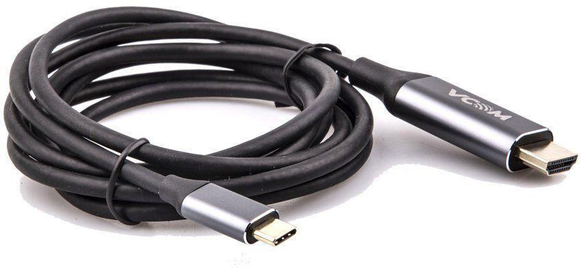 Кабель адаптер USB-C male - HDMI A male VCOM (CU423MC-1.8M) USB3.1 v1.4 4K@60Hz 1.8м - фото 1 - id-p213416233