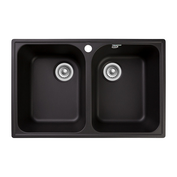 Мойка кухонная GranFest Quarz GF-Z15 Черный - фото 2 - id-p214701444