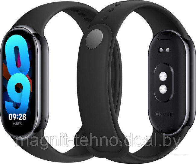 Фитнес-браслет Xiaomi Smart Band 8 (серый, с черным силиконовым ремешком, китайская версия) - фото 2 - id-p214703806