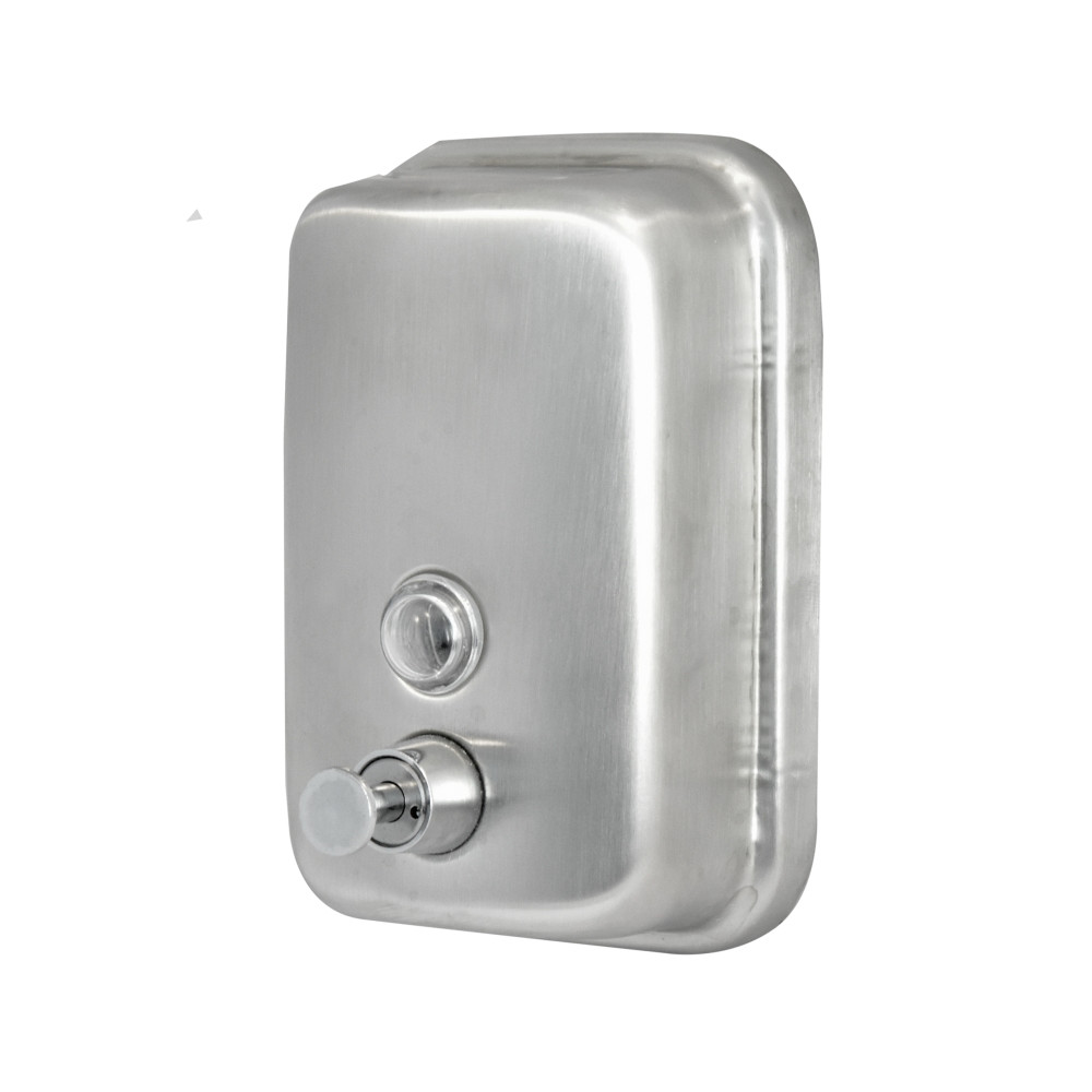 Антивандальный дозатор для жидкого мыла Solinne ТМ 801 ML (500мл), нержавейка матовый - фото 2 - id-p182746906