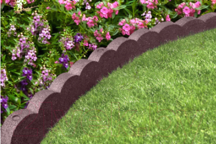 Бордюр садовый для грядок и клумб Flexi Curve Scalloped Border, земляной - фото 3 - id-p214701108