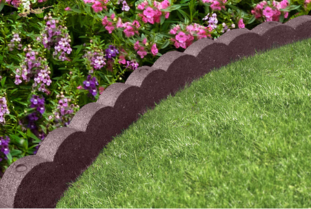 Бордюр садовый для грядок и клумб Flexi Curve Scalloped Border, земляной - фото 5 - id-p214701108