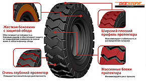 Колесо для вилочных погрузчиков Deestone D333 5.00-8 8PR 101A5 JS2 TT, фото 2