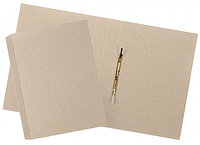 Папка картонная со скоросшивателем «Техком» А4, ширина корешка 70 мм, 620 г/м2, серая, металлический