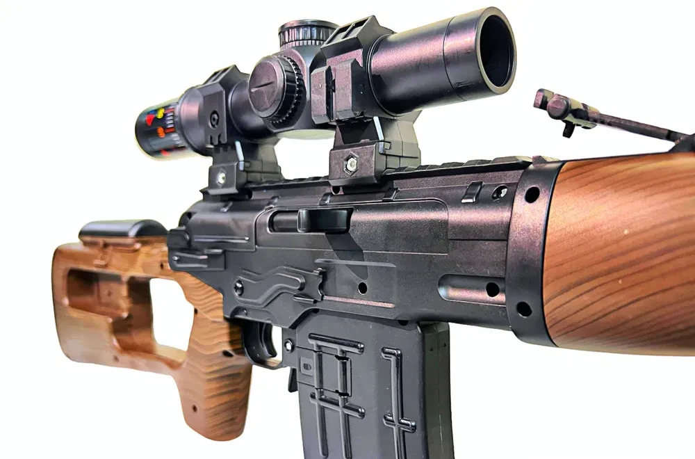 Детская Cнайперская винтовка СВД Драгунова аккумулятор на орбизах с оптическим прицелом (приближает) 110 см!! - фото 6 - id-p214712355