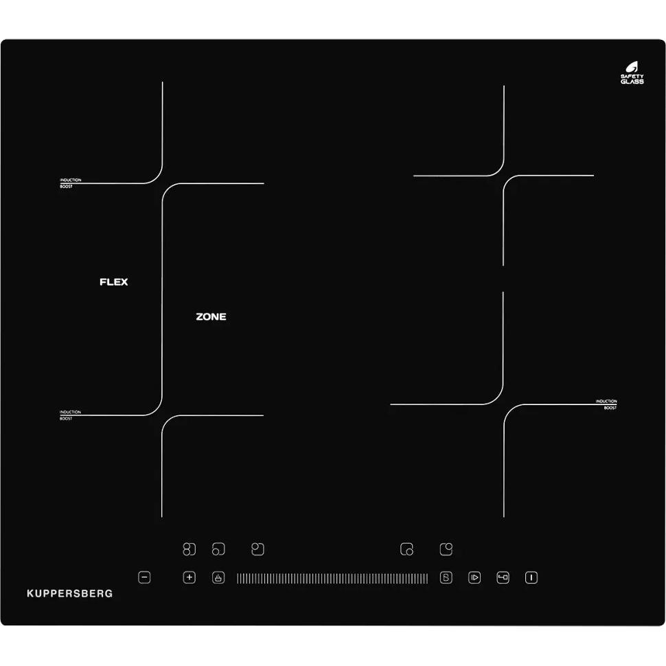 Встраиваемая индукционная варочная панель Kuppersberg ICS 612, 60 см, 4 конфорки, черный цвет - фото 1 - id-p214275084