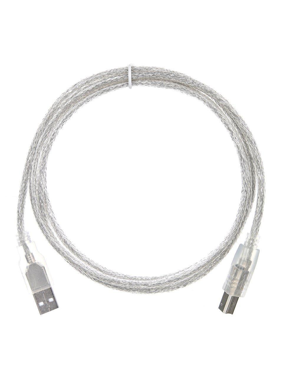 Кабель USB2.0 A-- B (1.5м) Telecom прозрачная изоляция TUS6995-1.5M - фото 1 - id-p208553267
