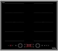 Индукционная варочная панель Korting HIB 68700 B Quadro, Стеклокерамика, ширина 60 см, сенсорное поворотное