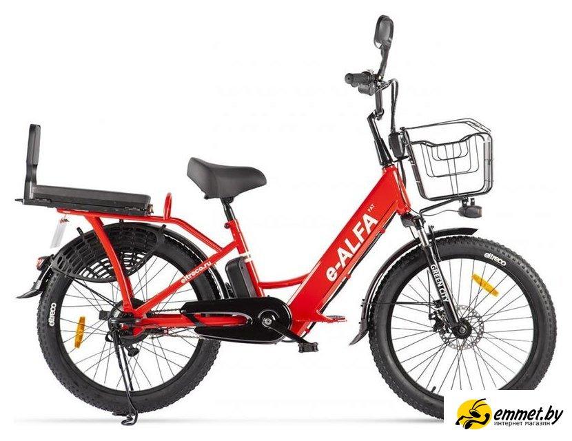 Электровелосипед Eltreco Green City E-Alfa Fat (красный) - фото 1 - id-p214714931