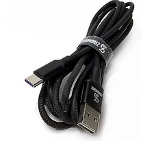 Кабель Type-C - USB 2м - ZARMANS UH-3700, 3A, чёрный