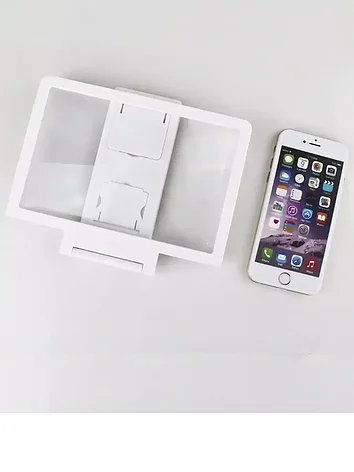 Увеличитель экрана телефона Em Style / 3D для 26см / изогнутая форма (белый), фото 2