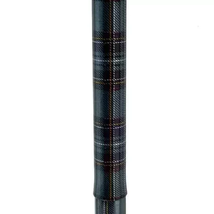 Трость опорная cкладная с Т-образной деревянной ручкой для ходьбы / 10121 (шотландка) - фото 2 - id-p214716859