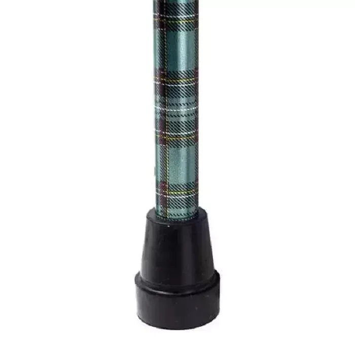 Трость опорная cкладная с Т-образной деревянной ручкой для ходьбы / 10121 (шотландка) - фото 3 - id-p214716859
